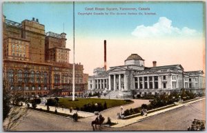 Court House Square Vancouver B.C. Canada Robson Square Complex Postcard