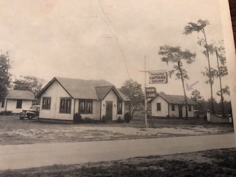 1940s GLENSPRING COTTAGE Court Tampa Florida Roadside Cabin Motel Photo PC 