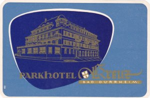 Germany Bad Duerrheim Park Hotel Kreuz Vintage Luggage Label sk3746