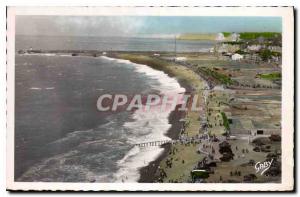 Old Postcard Dieppe Seine Inf The Beach and the piers of the Port