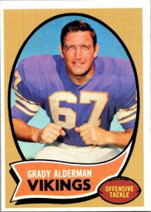 1970 Topps Football Card Grady Alderman Minnesota Vikings sk21483