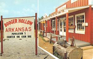 Booger Hollow Arkansas Cabin Store Street View Vintage Postcard K46324