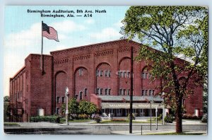 1956 Birmingham Auditorium 8th Ave. Building North Birmingham Alabama Postcard