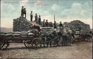 Spokane Wash WA Farmers Washington Wheat c1910 Vintage Postcard