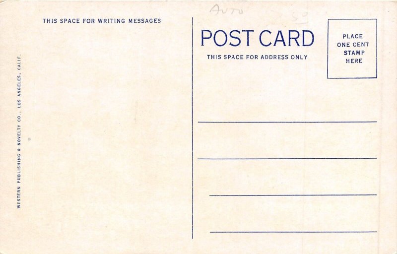 Los Angeles California 1930s Postcard Headquarters Automobile Club Southern CA