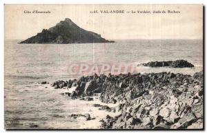 Postcard Old Val Andre The study Verdelet Rocks