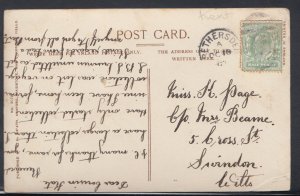 Genealogy Postcard - Page / Beame - 5 Cross Street, Swindon, Wiltshire  RF1290