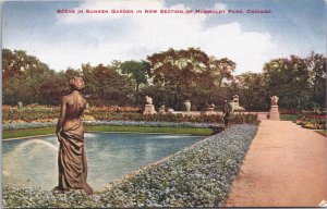 USA Sunken Garden In New Section Of Humboldt Park Chicago Postcard 09.47