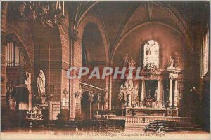 Postcard Old Cognac Eglise Saint Leger Chapel of the Virgin Organ