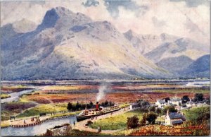 Caledonian Canal Ben Nevis Tucks 7687 Bonnie Scotland Vintage Postcard A35