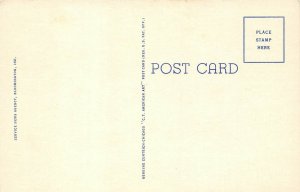 Bloomington Indiana 1940s Postcard Hotel Graham