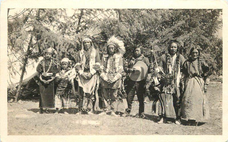 1920s Native American Indian Chief Head Dress RPPC real photo postcard 1868  | Topics - Cultures & Ethnicities - Native Americans, Postcard / HipPostcard