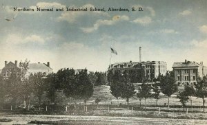 Aberdeen SD Postcard Northern Normal and Industrial School Tinted Blue Sky