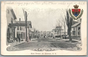 CANADA ST.STEPHEN NB KING STREET ANTIQUE POSTCARD PRIVATE MAILING