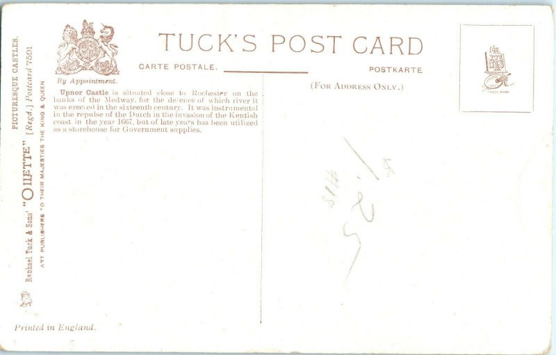 Vintage Tuck's Postcard Upnor Castle Oilette England Unposted 