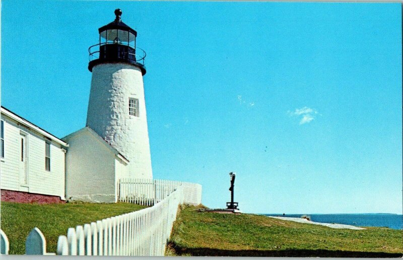 Lighthouse Pemaquid Point Maine ME Fishermens Museum Unposted Vintage UNP Vtg 