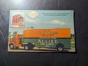 Mint Mexico PPC Postcard L LeRitz and Son Allied Van Lines Advertisement