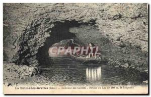 Old Postcard La Balme Les Grottes Des Grottes Interior Back Du Lac