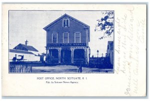 1906 Post Office Exterior North Scituate Rhode Island RI Public Market Postcard