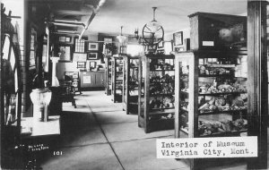Interior Museum Virginia City Montana #101 Sinclair 1940s RPPC Postcard 21-2587