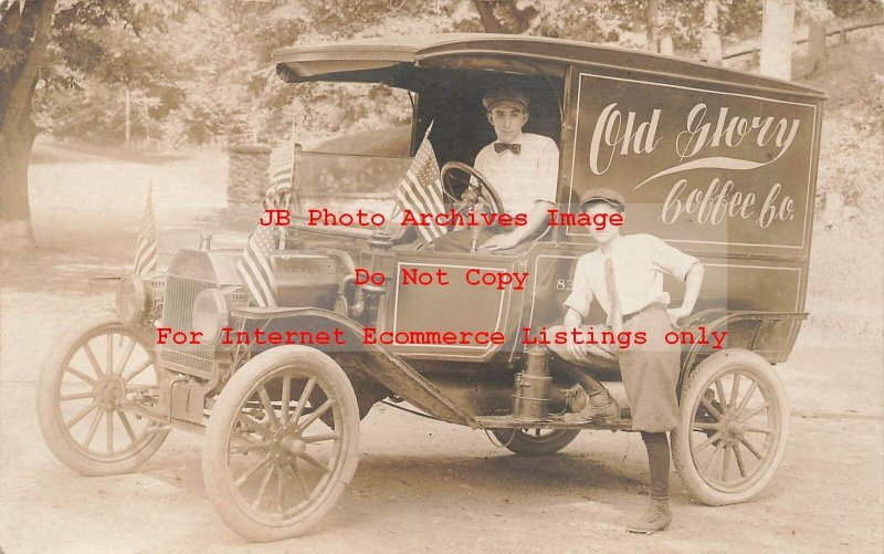 PA, Lititz, Pennsylvania, RPPC, Old Glory Coffee Company Advertising Panel Truck