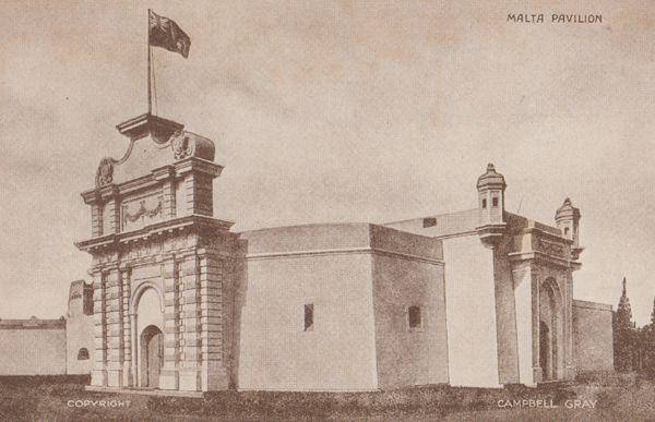 Malta Pavillion Franco Exhibition Maltese Postcard Mint