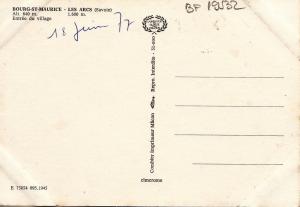 BF19532 bourg st maurice les arcs entree du village   france  front/back image