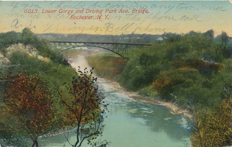 Driving Park Avenue Bridge Rochester NY New York Lower Gorge Genesee River p1913