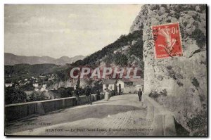 Menton - Le Pont Saint Louis - Frontiere Franco Italian - Old Postcard