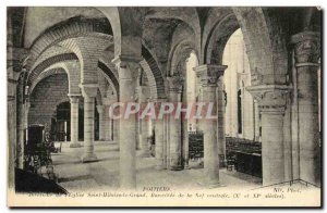 Old Postcard Poitiers Interior church of Saint Hilaire le Grand Bas sides of ...