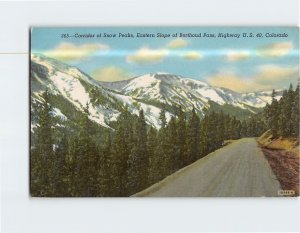 Postcard Corridor of Snow Peaks Eastern Slope of Berthoud Pass US 40 Colorado