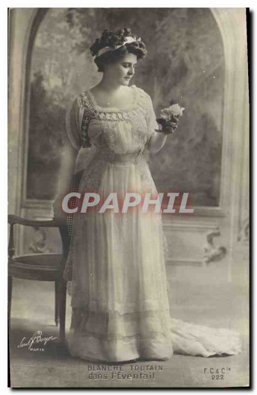 Old Postcard Woman Theater Blanche Toutain das l & # 39Eventail