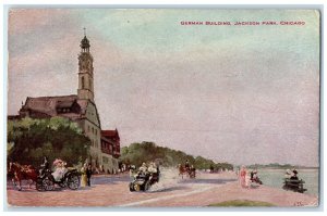 1914 German Building Jackson Park Chicago Illinois IL Antique Postcard