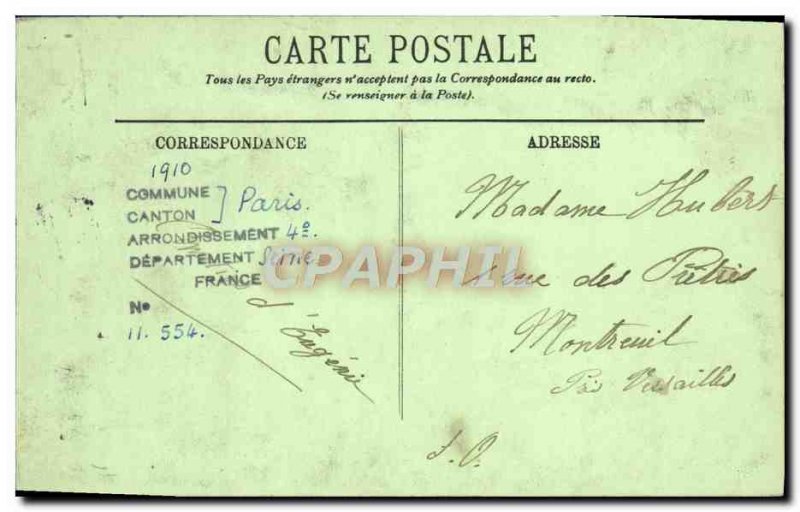 Old Postcard Paris L & # 39Eglise Saint Paul