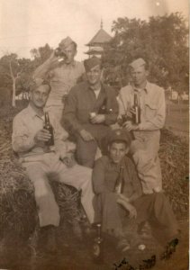 RPPC US Army Soldiers Drinking Beer  Postcard
