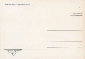 France Amiens(Somme) Cathedrale de nuit Postcard