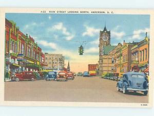 Unused Linen STREET SCENE Anderson South Carolina SC W1351@