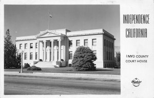 F56/ Independence California Postcard RPPC 1950 Inyo Countyu Court House