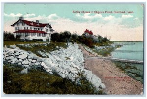 1915 Rocky Shores Shippan Point Exterior Building Stamford Connecticut Postcard