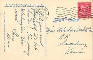 Linen Card of State Capitol Columbus Ohio OH 1955