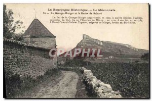 Old Postcard Burgundy Background Macon La Grange Murget and Roche de Solutre