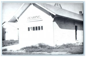 c1960  Zearing Iowa IA Vintage Railroad Train Depot Station RPPC Photo Postcard