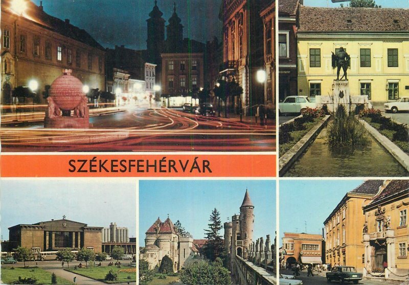 multi view Szekesfehervar Hungary Postcard 