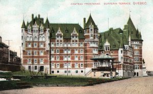 Quebec Canada, 1909 The Dufferin Terrace Chateau Frontenac Vintage Postcard