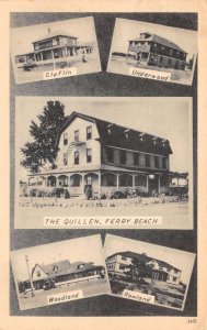 Saco Maine Ferry Beach Quillen Hotels Multiview Vintage Postcard AA75039