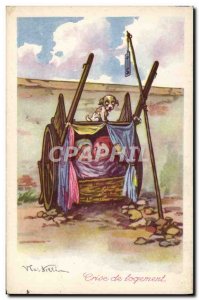 Postcard Old Children Illustrator Dog