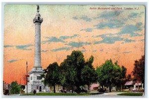 c1950's Battle Monument Park Statue Tower People Trenton New Jersey NJ Postcard