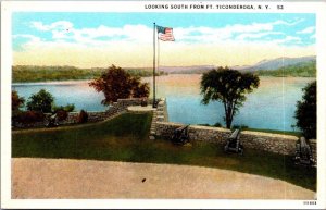 New York Port Henry On Lake Champlain Seen From Fort St Frederic Curteich