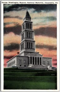 1932 George Washington Masonic National Memorial Alexandria Virginia VA Postcard