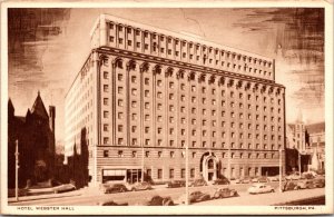 Two Vintage Pittsburgh PA postcards Hotel webster hall Cathedral of learning